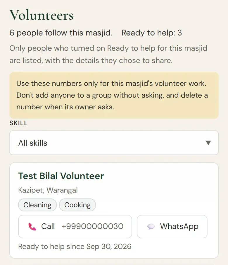 Volunteers
